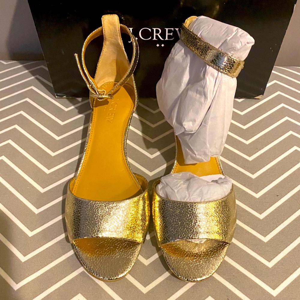 Jcrew Metallic Demi wedge